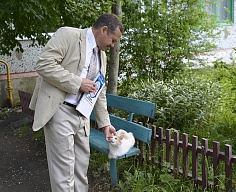 Андрей Самошин и кот Пушок