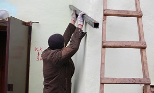 В г.Липки ведется капитальный ремонт фасада 